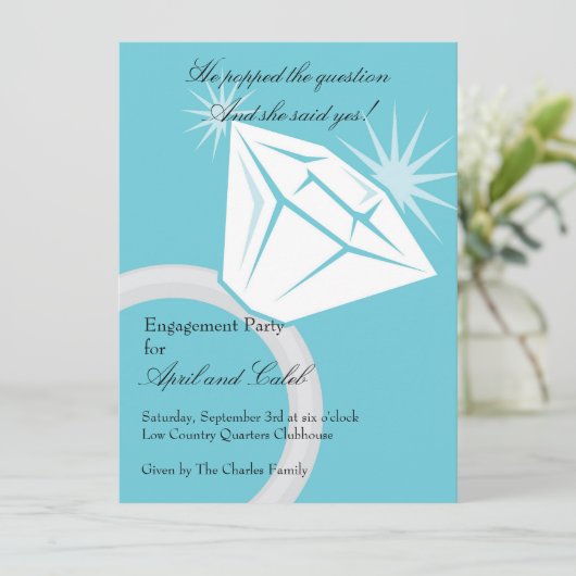 Invitation Diamond Ring Bling (Debout devant)