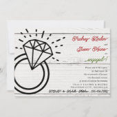 Invitation Diamond Ring Fête Mariage (Devant)