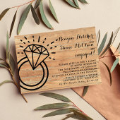 Invitation Diamond Ring Rustic Mariage