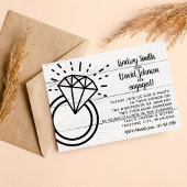 Invitation Diamond Ring Rustic Mariage