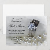 Invitation Diamond Rings et White Pearl (Devant / Derrière)