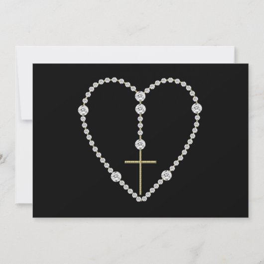 Invitation Diamond Rosary - Hail Mary Full of Grace (Devant)