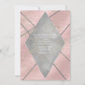 Invitation Diamond Silver Rose Glam Sweet 16 TOUT ÉVÉNEMENT F (Dos)