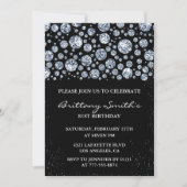 Invitation Diamond Sparkle Parties scintillant Noir 81e anniv (Devant)