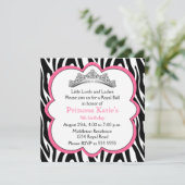 Invitation Diamond Tiara fête d'anniversaire (Debout devant)