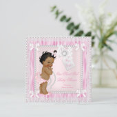 Invitation Diamonds dentelle douce petite ethnique Baby showe (Debout devant)