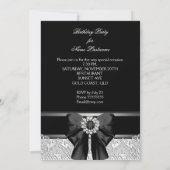 Invitation Diamonds dentelle image Anniversaire fête Noir Bla (Dos)