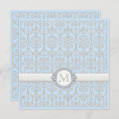 Invitation Diamonds & dentelle, Wedding shower des couples (Devant / Derrière)