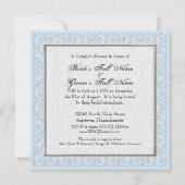 Invitation Diamonds & dentelle, Wedding shower des couples (Dos)