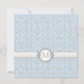 Invitation Diamonds & dentelle, Wedding shower des couples (Devant)