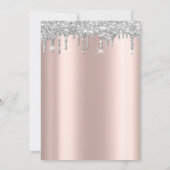 Invitation Diamonds Eiffel Tower,Drips Silver Quinceañera (Dos)