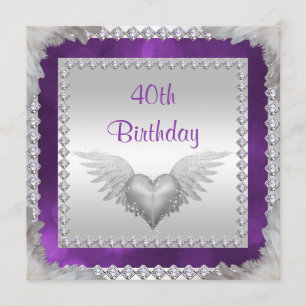 Invitation Diamonds & Feathers 40e anniversaire