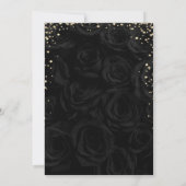 Invitation Diamonds Gold Grad Casquette Black Roses Graduatio (Dos)