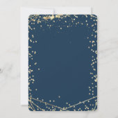 Invitation Diamonds Marine Blue Gold 40e fête d'anniversaire (Dos)