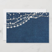 Invitation Diamonds Pearls Denim Elegant Classy 21e anniversa (Dos)