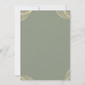 Invitation Diamonds Robe Fleurs Papillons Vert Sauge (Dos)