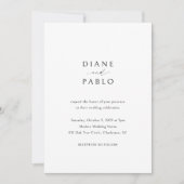 Invitation Diane Contemprary Chic Mariage moderne (Devant)