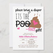 Invitation DIAPER BASH - Drôle Poop POOFECT Baby shower Emoji (Devant)