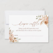 Invitation Diaper Raffle Ticket for Baby Shower Insert Card (Devant)