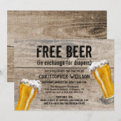 Invitation Diaporama & Beer Papa Baby shower Party (Devant / Derrière)