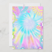 Invitation Diapositive d'eau Pad Anniversaire Fête Tie Dye Gl (Dos)
