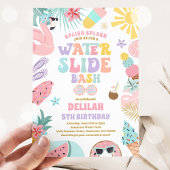 Invitation Diapositive d'eau tropicale Anniversaire d'été