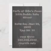Invitation Diapositives pour barbecue en tableau noir et Baby (Dos)