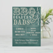 Invitation Diapositives pour barbecue en tableau noir et Baby (Debout devant)