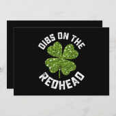 Invitation Dibs On The Redhead St Patrick's Day Shamrock (Devant / Derrière)