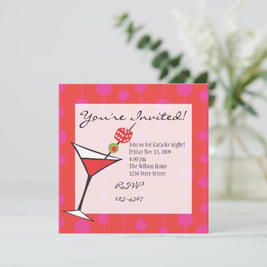Invitation Dice Martini (Debout devant)