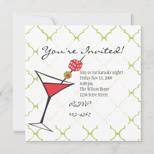 Invitation Dice Martini (Devant)