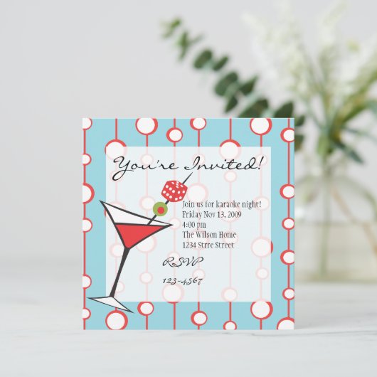 Invitation Dice Martini (Debout devant)