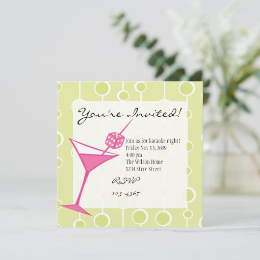 Invitation Dice Martini (Debout devant)