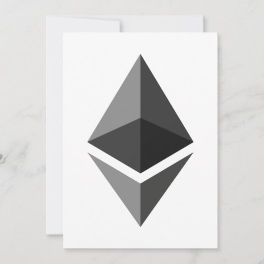 Invitation d'icône grise Ethereum (Devant)