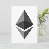 Invitation d'icône grise Ethereum (Debout devant)