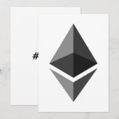 Invitation d'icône grise Ethereum (Devant / Derrière)