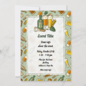 Invitation d'icônes de bière (Dos)