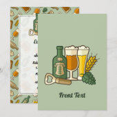 Invitation d'icônes de bière (Devant / Derrière)