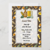 Invitation d'icônes de bière (Dos)
