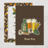 Invitation d'icônes de bière (Devant / Derrière)