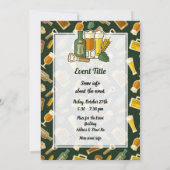 Invitation d'icônes de bière (Dos)