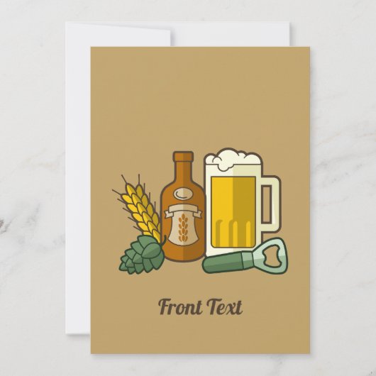 Invitation d'icônes de bière (Devant)