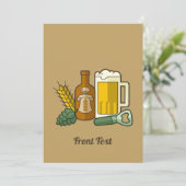 Invitation d'icônes de bière (Debout devant)