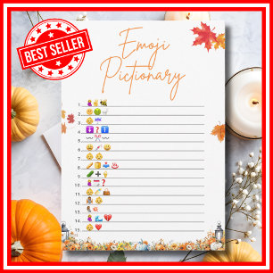 Invitation Dictionnaire EMOJI Jeu de Baby Shower Un Petit Cit
