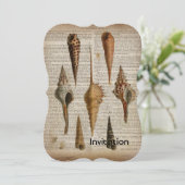 Invitation dictionnaire imprimer français botanique de plage  (Debout devant)