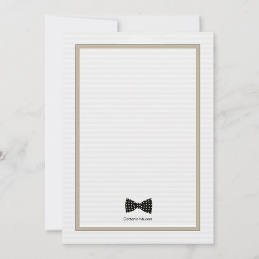 Invitation d'identité de cravate d'arc (Dos)