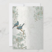 Invitation Die Cut Bluebirds assis dans un Mariage d'arbre (Dos)
