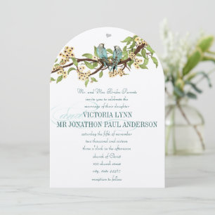 Invitation Die Cut Fleurs Jaunes Turquoise Aqua Bluebird Mari