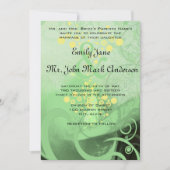 Invitation Die Cut Green Calla Lily Mariage (Devant)