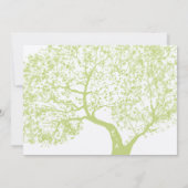 Invitation Die Cut Grey and Green Tree Mariages Personnalisé (Dos)